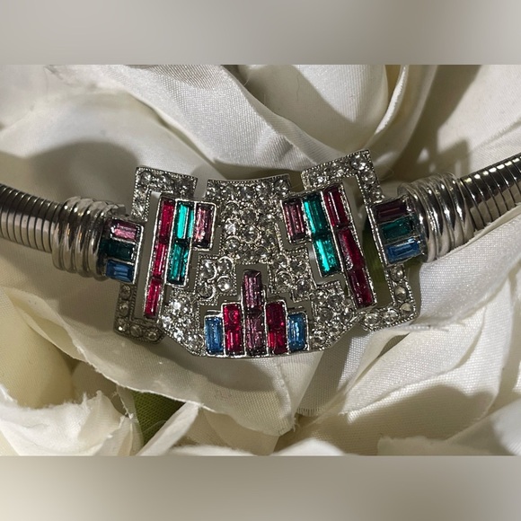 Vintage Silver Tone Snake Chain Choker - Picture 8 of 9